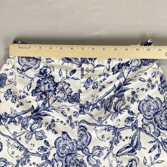 Bill Blass White Floral Print Capri Jeans Women's 8 Perfect Fit High Rise Mom - Picture 11 of 16